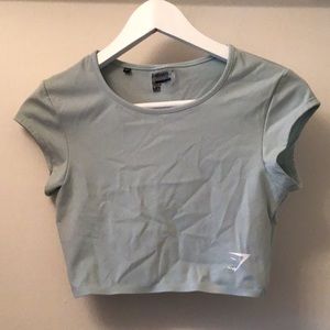 Sea foam green exercise crop top